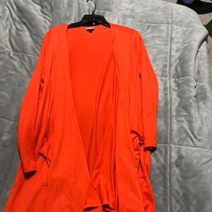 Lularoe Caroline Bright orange Open Front Cardigan